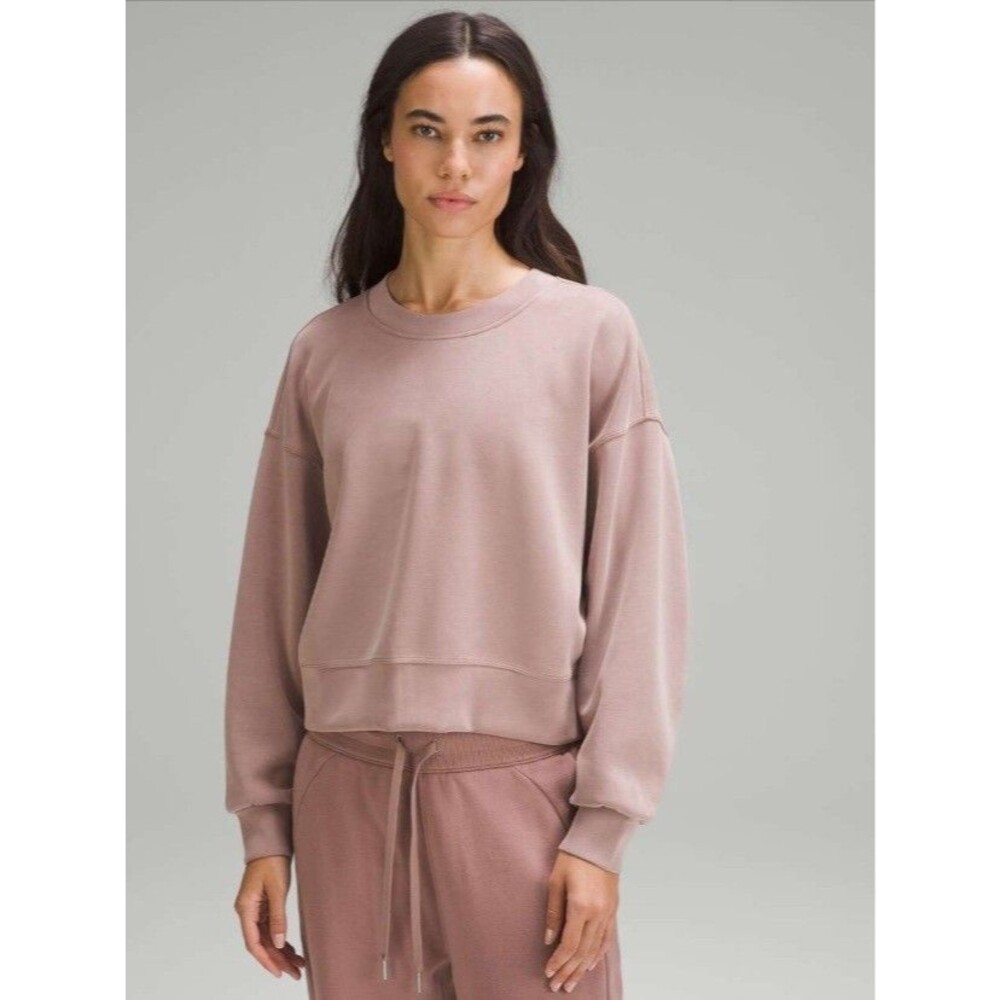 Lululemon Womens Sweatshirt Perfectly Oversized Cropped Pink Size 6